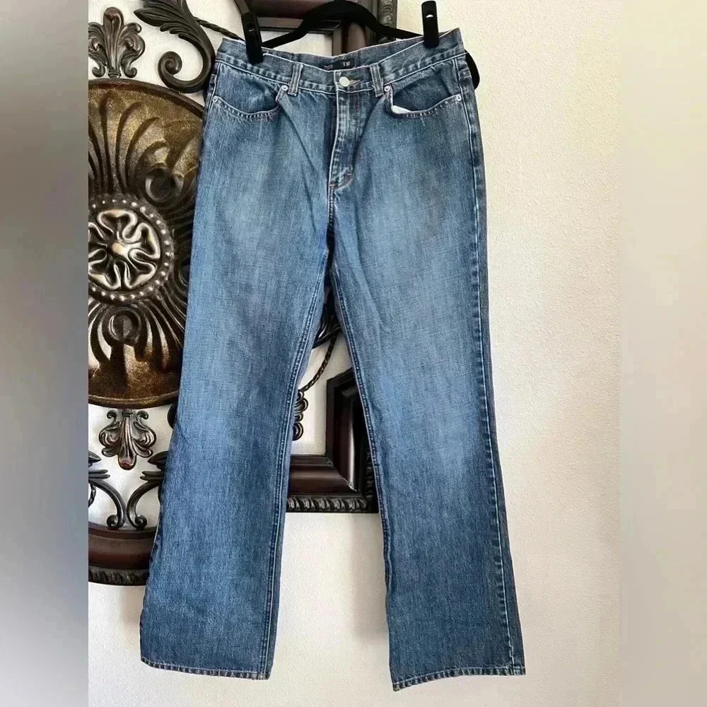 J. Crew Women’s 100% Cotton Denim Blue Jean Pants Boot Cut Size: 10T High Waist